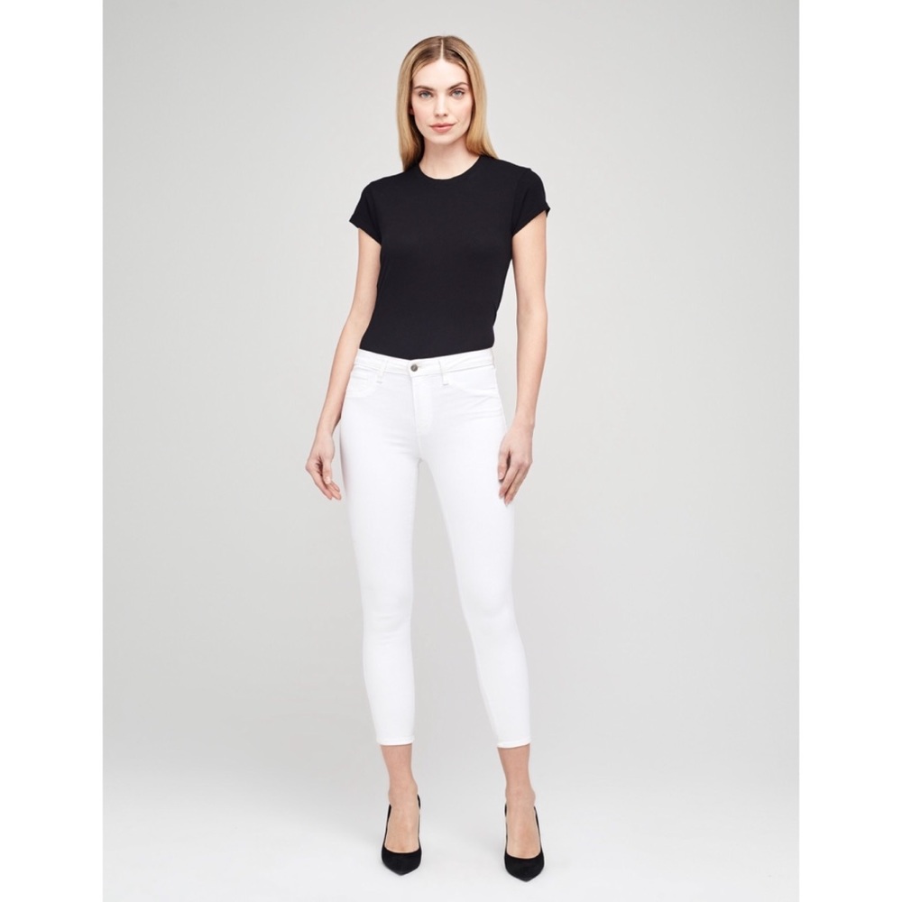 L’AGENCE High Rise Margot Skinny White 25